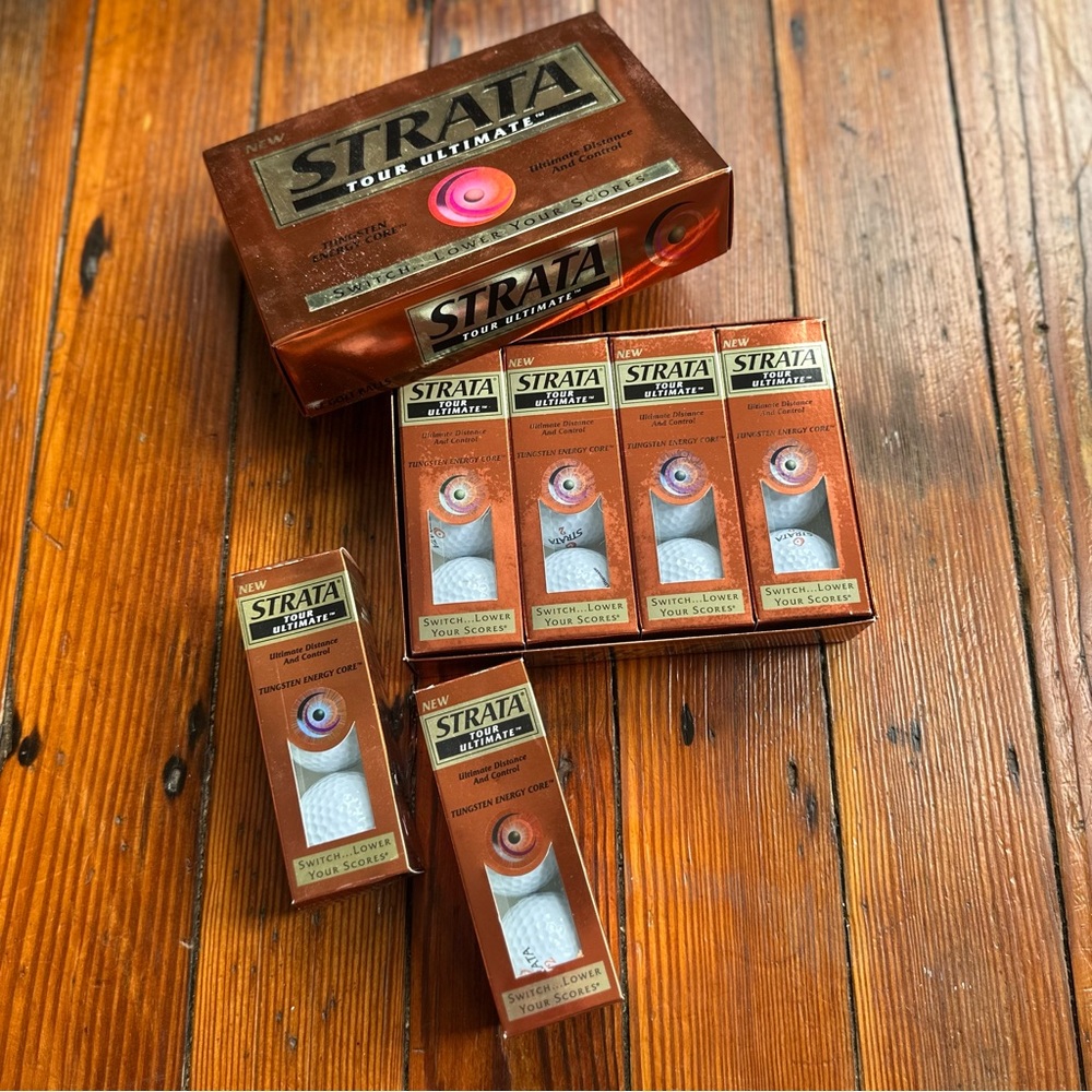 NOS Vintage 2001 Spalding Strata Tour Ultimate packs golf balls 18ct